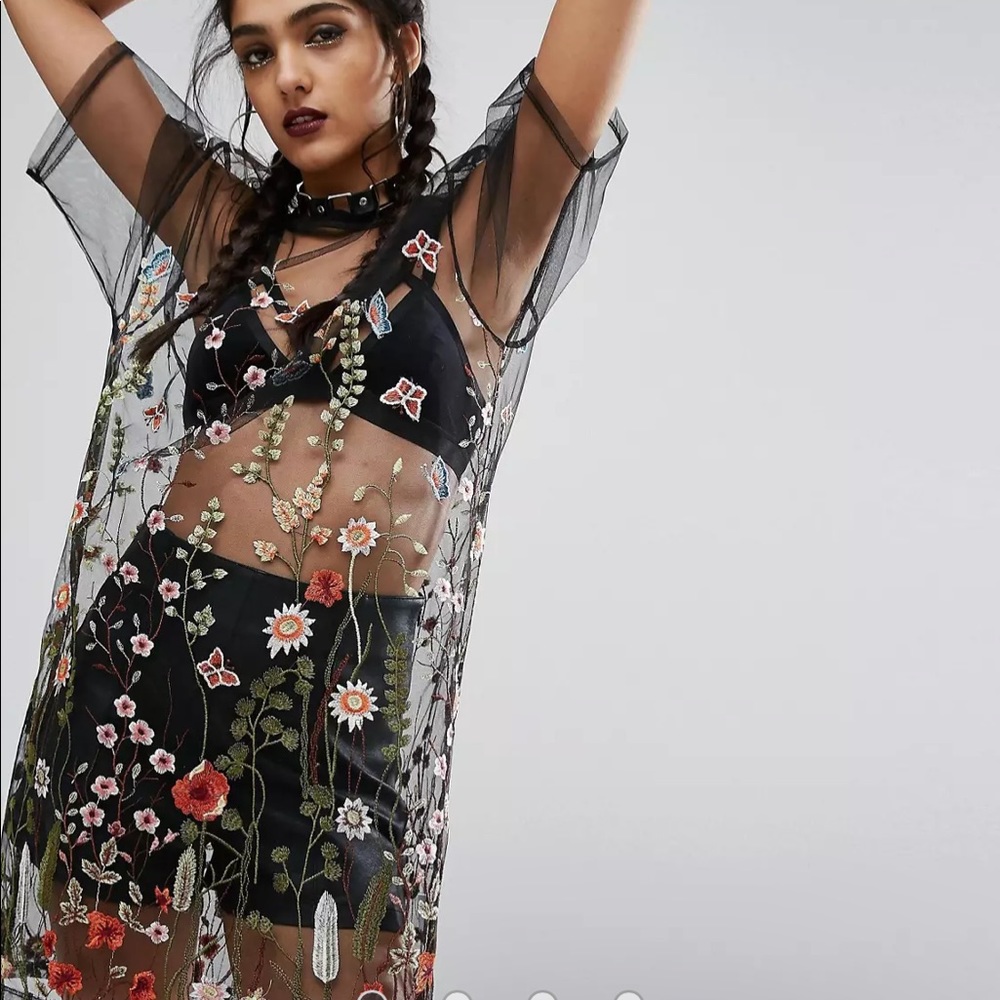 Jaded London Oversized Mesh Dress